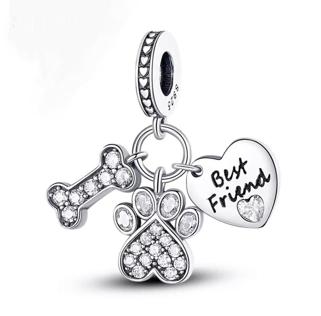 Charm Colgante Triple Amor Perritos